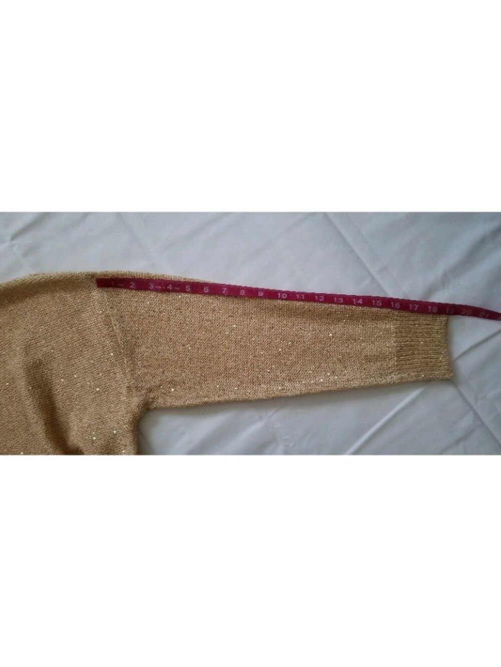 Verve Ami Women's Asymmetric Hem Shimmery Gold Pullover Sweater Plus Size 2X NWT - Picture 8 of 12